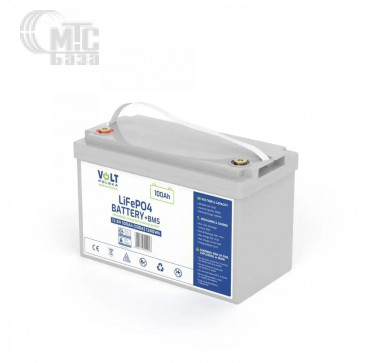 Аккумулятор Volt Polska LiFePO4  12V 100Ah (100A) +BMS (Код 6AKLI10012)